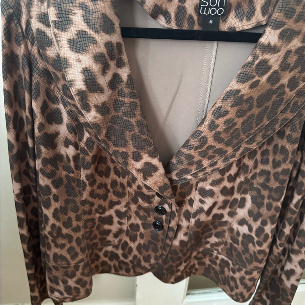 Clara Sunwoo Leopard Print Blazer
